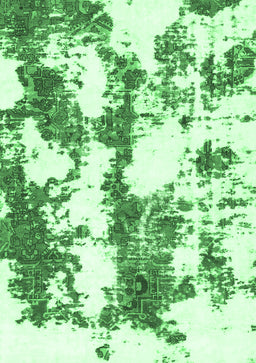Abstract Emerald Green Modern Rug, abs1063emgrn