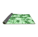 Sideview of Abstract Emerald Green Modern Rug, abs1063emgrn