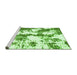 Sideview of Machine Washable Abstract Green Modern Area Rugs, wshabs1063grn