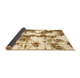 Sideview of Abstract Brown Modern Rug, abs1063brn