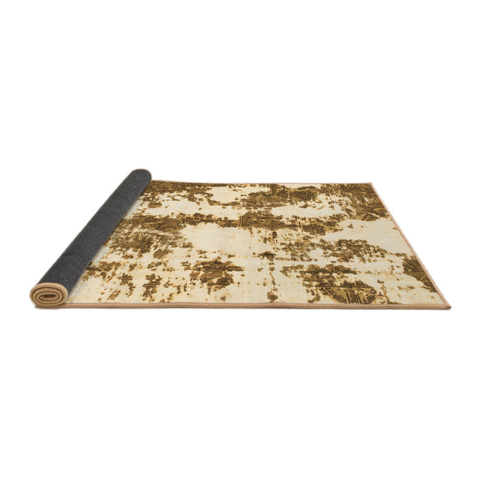 Sideview of Abstract Brown Modern Rug, abs1063brn