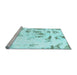 Sideview of Machine Washable Abstract Light Blue Modern Rug, wshabs1064lblu