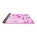 Sideview of Abstract Pink Modern Rug, abs1064pnk