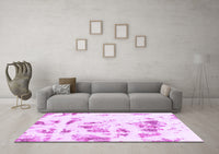 Machine Washable Abstract Purple Modern Rug, wshabs1064pur