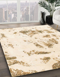 Abstract Beige Modern Rug in Family Room, abs1064