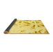 Sideview of Abstract Yellow Modern Rug, abs1064yw