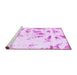 Sideview of Machine Washable Abstract Purple Modern Area Rugs, wshabs1064pur