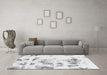 Machine Washable Abstract Gray Modern Rug in a Living Room,, wshabs1064gry