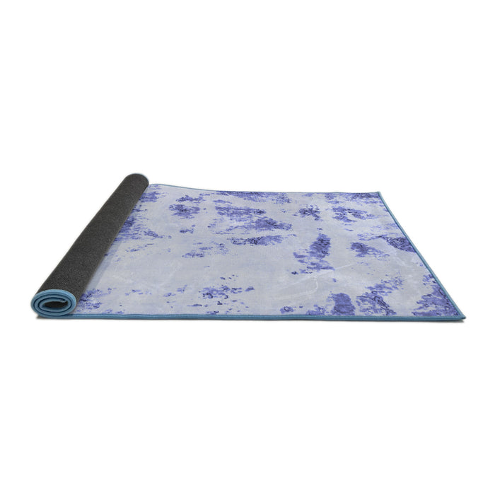 Sideview of Abstract Blue Modern Rug, abs1064blu