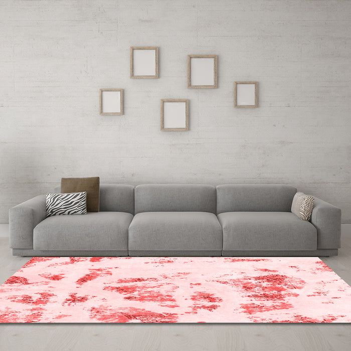 Modern Red Washable Rugs