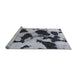 Sideview of Machine Washable Abstract Blue Rug, wshabs1065