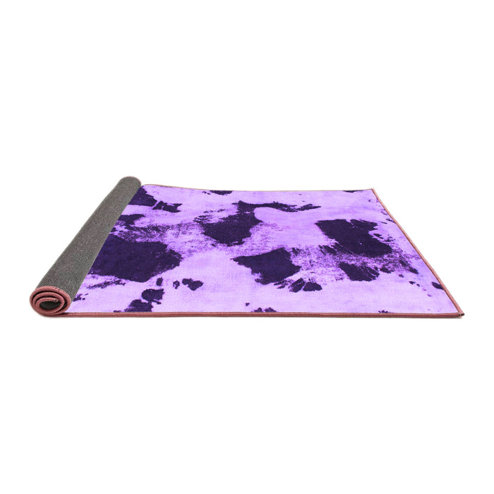Sideview of Abstract Purple Modern Rug, abs1065pur
