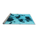 Sideview of Machine Washable Abstract Light Blue Modern Rug, wshabs1065lblu