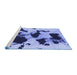 Sideview of Machine Washable Abstract Blue Modern Rug, wshabs1065blu