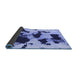 Sideview of Abstract Blue Modern Rug, abs1065blu