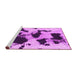 Sideview of Machine Washable Abstract Pink Modern Rug, wshabs1065pnk