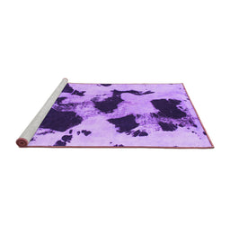 Sideview of Machine Washable Abstract Purple Modern Area Rugs, wshabs1065pur