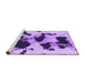 Sideview of Machine Washable Abstract Purple Modern Area Rugs, wshabs1065pur