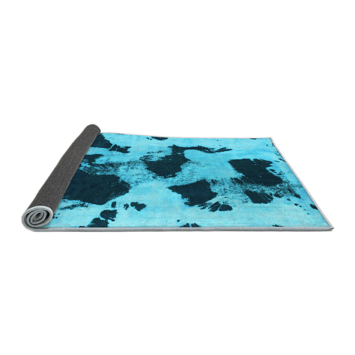 Sideview of Abstract Light Blue Modern Rug, abs1065lblu