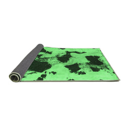 Sideview of Abstract Emerald Green Modern Rug, abs1065emgrn