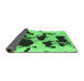 Sideview of Abstract Emerald Green Modern Rug, abs1065emgrn