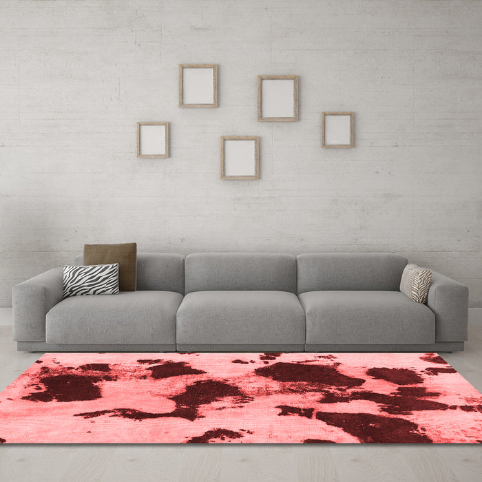 Modern Red Washable Rugs