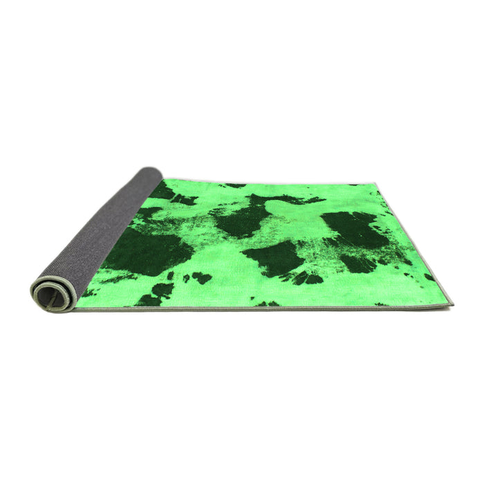 Sideview of Abstract Green Modern Rug, abs1065grn