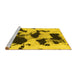 Sideview of Machine Washable Abstract Yellow Modern Rug, wshabs1065yw