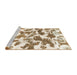 Sideview of Machine Washable Abstract Wheat Beige Rug, wshabs1066