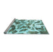 Sideview of Machine Washable Abstract Light Blue Modern Rug, wshabs1066lblu