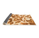 Sideview of Abstract Orange Modern Rug, abs1066org