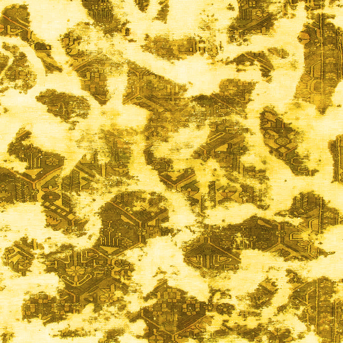 Machine Washable Abstract Yellow Modern Rug, wshabs1066yw