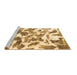 Sideview of Machine Washable Abstract Brown Modern Rug, wshabs1066brn