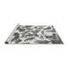 Sideview of Machine Washable Abstract Gray Modern Rug, wshabs1066gry