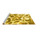 Sideview of Machine Washable Abstract Yellow Modern Rug, wshabs1066yw