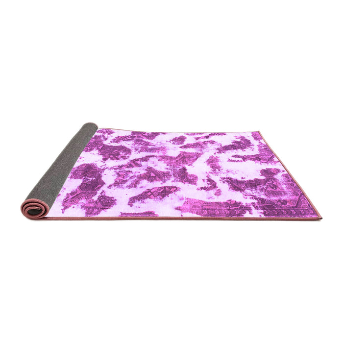 Sideview of Abstract Purple Modern Rug, abs1066pur