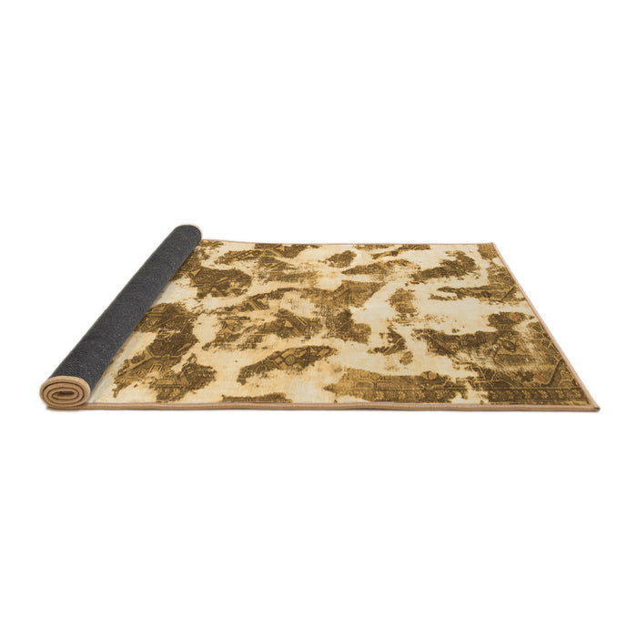 Sideview of Abstract Brown Modern Rug, abs1066brn