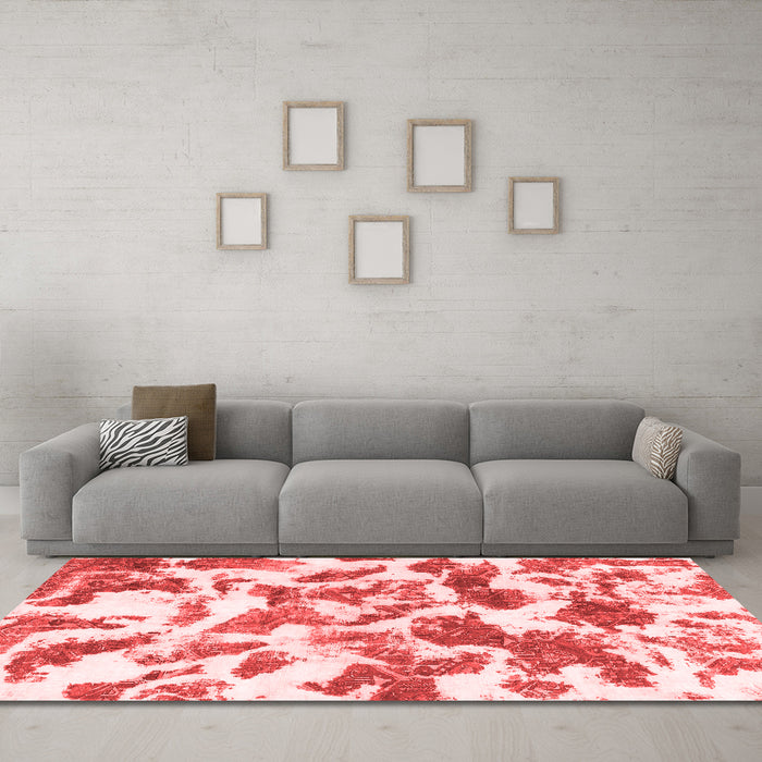 Modern Red Washable Rugs