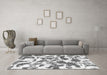 Machine Washable Abstract Gray Modern Rug in a Living Room,, wshabs1066gry