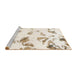 Sideview of Machine Washable Abstract Brown Sugar Brown Rug, wshabs1067