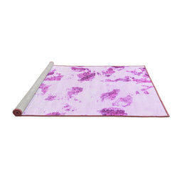 Sideview of Machine Washable Abstract Purple Modern Area Rugs, wshabs1067pur