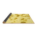 Sideview of Abstract Yellow Modern Rug, abs1067yw