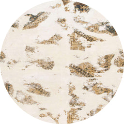 Square Abstract Brown Modern Rug, abs1067
