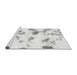 Sideview of Machine Washable Abstract Gray Modern Rug, wshabs1067gry