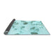 Sideview of Abstract Light Blue Modern Rug, abs1067lblu