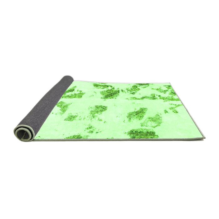 Sideview of Abstract Green Modern Rug, abs1067grn