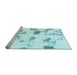 Sideview of Machine Washable Abstract Light Blue Modern Rug, wshabs1067lblu