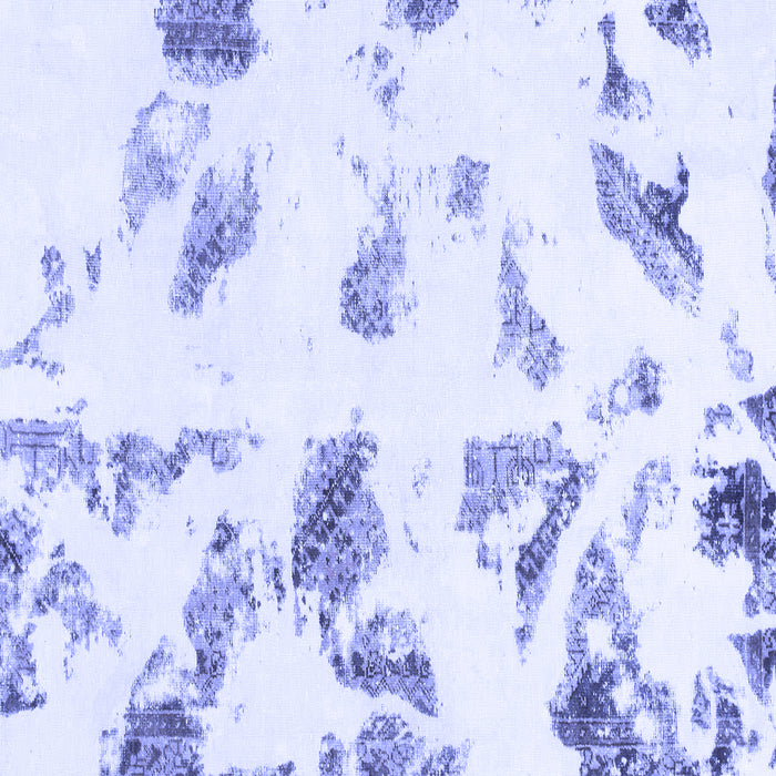 Square Abstract Blue Modern Rug, abs1067blu