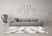 Machine Washable Abstract Gray Modern Rug in a Living Room,, wshabs1067gry