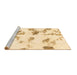 Sideview of Machine Washable Abstract Brown Modern Rug, wshabs1067brn